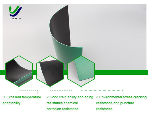 أوراق غشاء الجيومبران ضد التسرب HDPE 0.3mm-3.0mm للتعدين