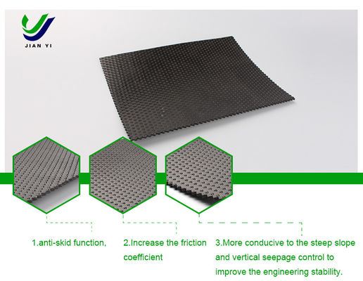 الغشاء الجيولوجي المنسوج من HDPE ضد الانزلاق عرض 6m-8m للمنحدرات الشديدة الانحدار