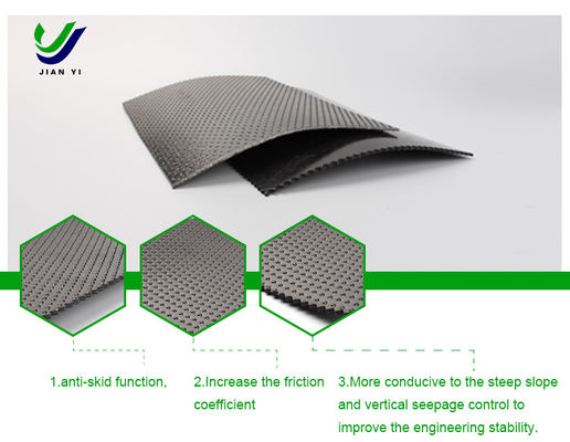 الغشاء الجيولوجي HDPE ذو الحجم المنخفض للغاية معدل الاحتكاك العالي للهندسة المستقرة