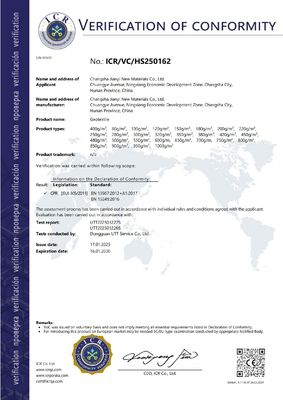 100g-800g/M2 النسيج الجيولوجي من الألياف العادمة مع إمكانية تسرب المياه عالية تصفية الصرف الصحي تحسين جودة المشروع وخفض تكاليف البناء