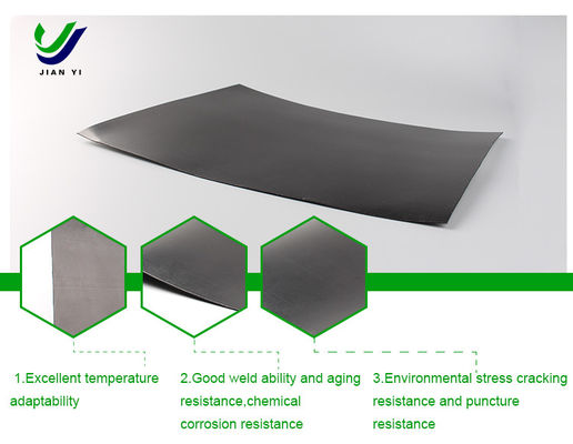 حل إدارة التوابل HDPE غشاء الأرضي اللين مع مقاومة كيميائية ممتازة ومقاومة لدرجات الحرارة العالية