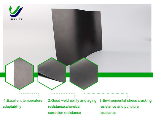 البولي إيثيلين عالي الكثافة HDPE Geomembrane لتخزين مياه الخزان وحماية المنحدرات