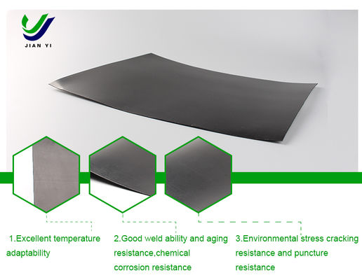 الغشاء الجيولوجي الناعم HDPE المقاوم للكيماويات مثالية للبيئات المعقدة