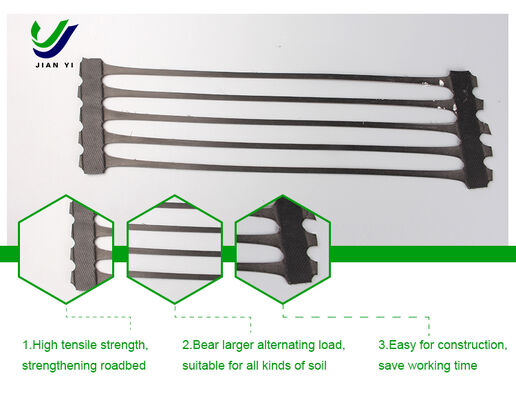شبكة جغرافية أحادية المحور ذات قوة سحب عالية ومقاومة للأشعة فوق البنفسجية لقدرة تحمل قوية في تعزيز الطرق والسكك الحديدية